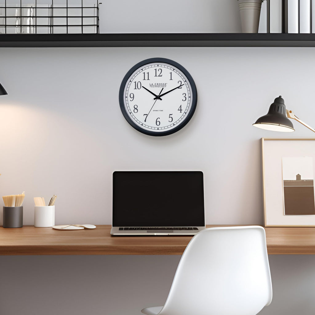 Inspired Nelson Style 404-3826 10 inch Classic Black Atomic Analog Wall Clock
