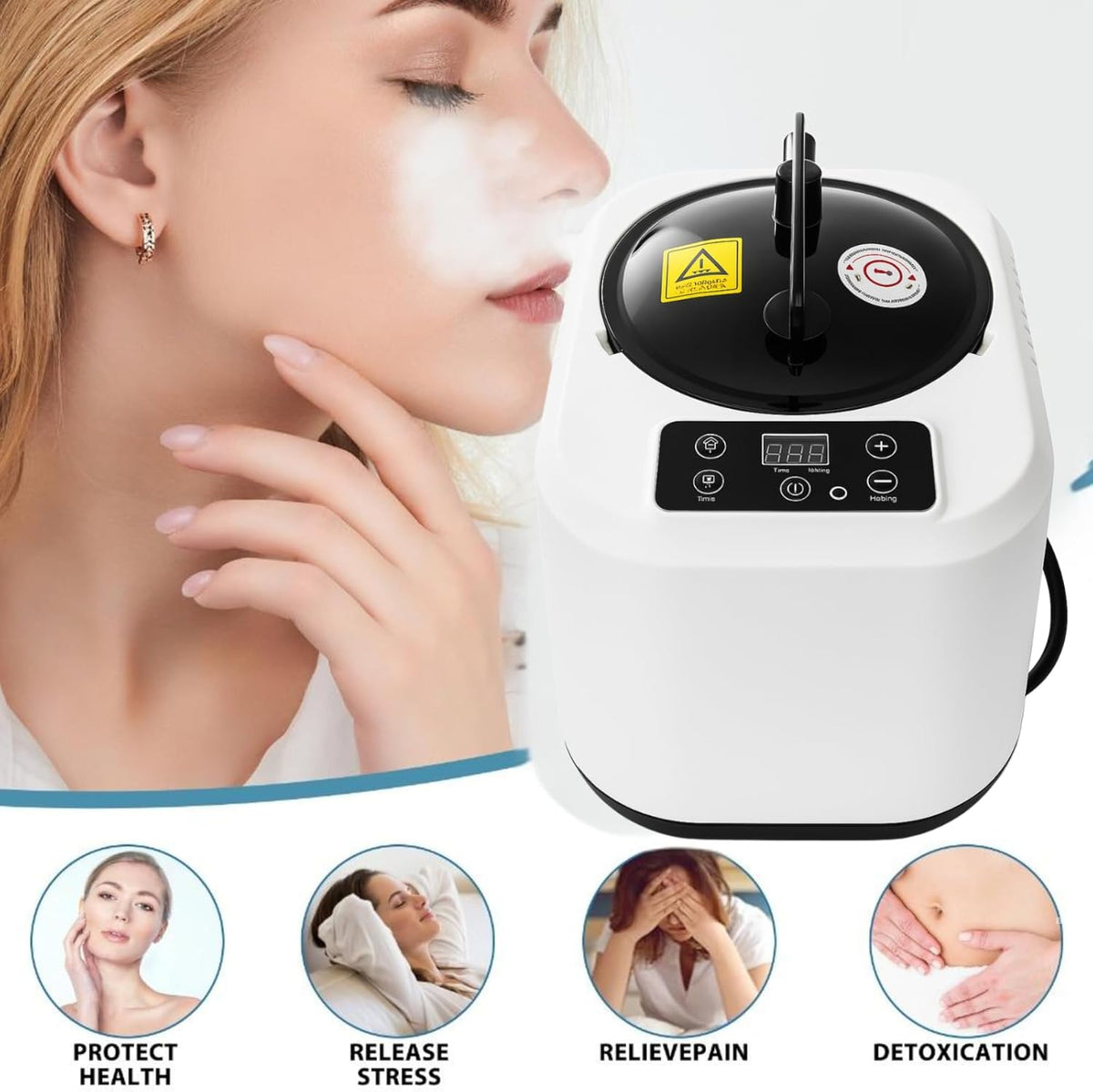 5L Sauna Steamer with Larger Volume and More Steam Output, Fcc Certified 5L & 2000W Steam Generator