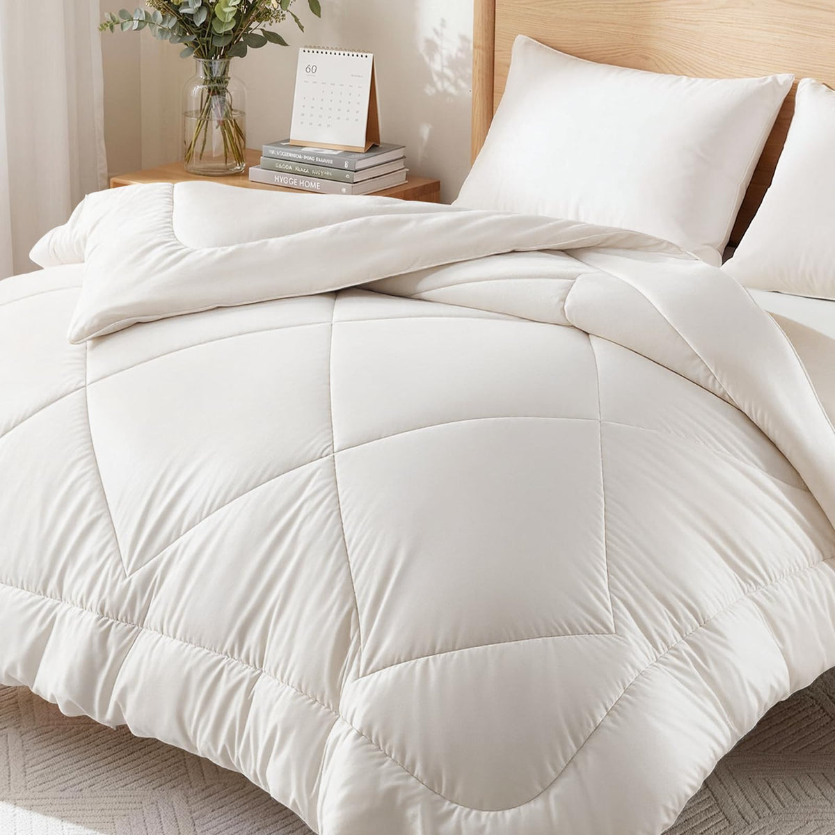 All-Season Quilted Wool Comforter Duvet Insert