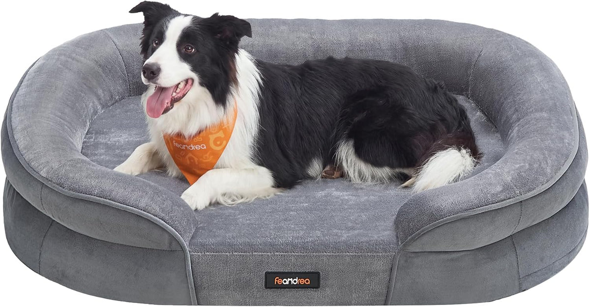 Orthopedic Dog Bed, 35" Dog Couch with Removable Washable Cover