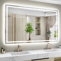 66x48 LED Bathroom Mirror with Lights, Lighted Vanity Mirror