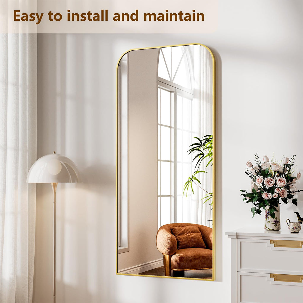 Full Length Mirror, 65"x24" Mirror Full Length with Stand