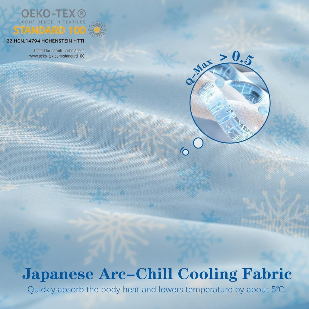 Cooling Comforter Twin Double-Sided Cold Tech Fabric, Cooling Blanket for Hot Sleepers, Q-Max >0.45 Soft Breathable