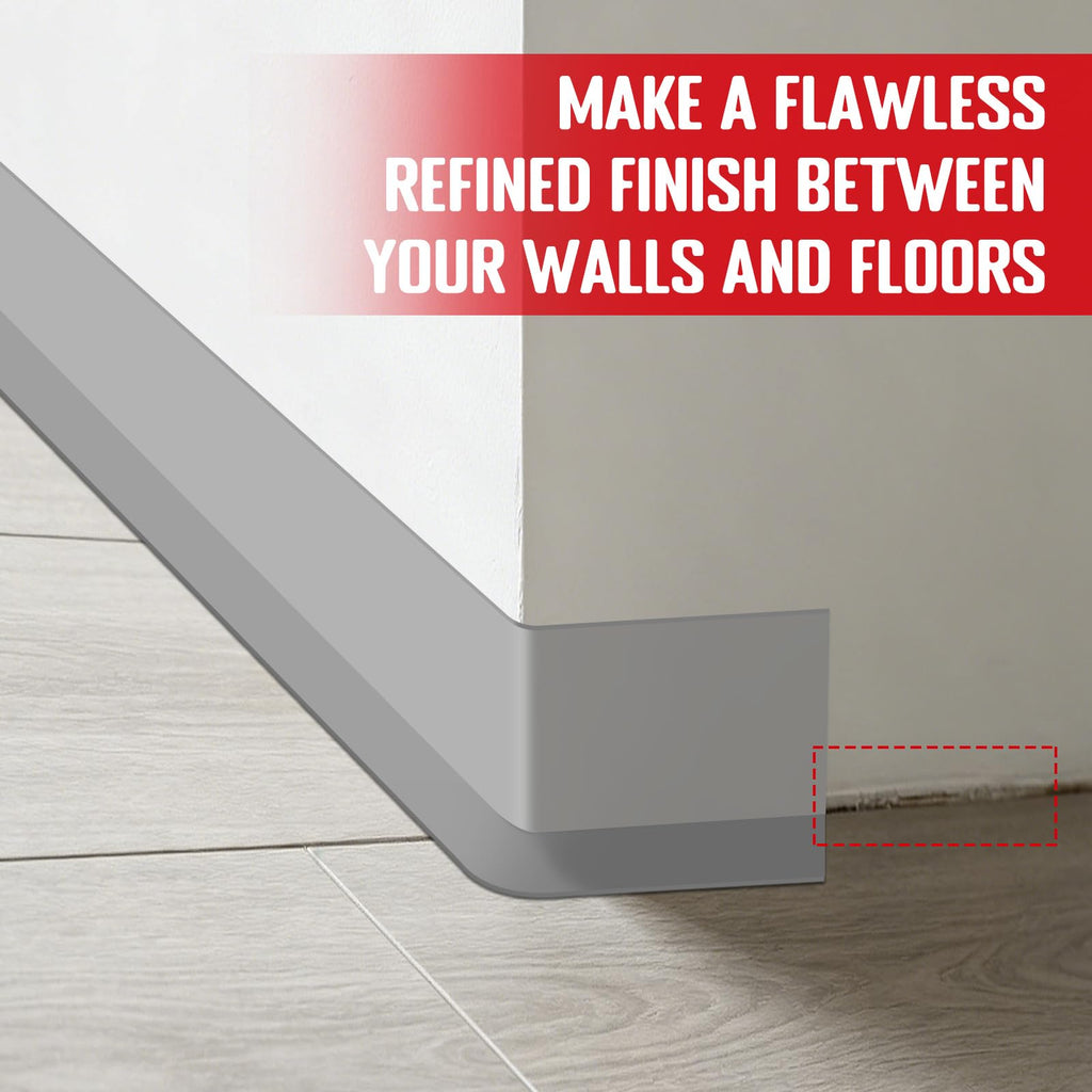 Self-Adhesive Flexible Molding Trim,Waterproof Molding,Grey,2.79inX40ft