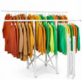 Clothes Rack, Rolling Clothes Drying Rack for Hanging Clothes Portable Foldable Laundry Rack for Air Drying Clothing