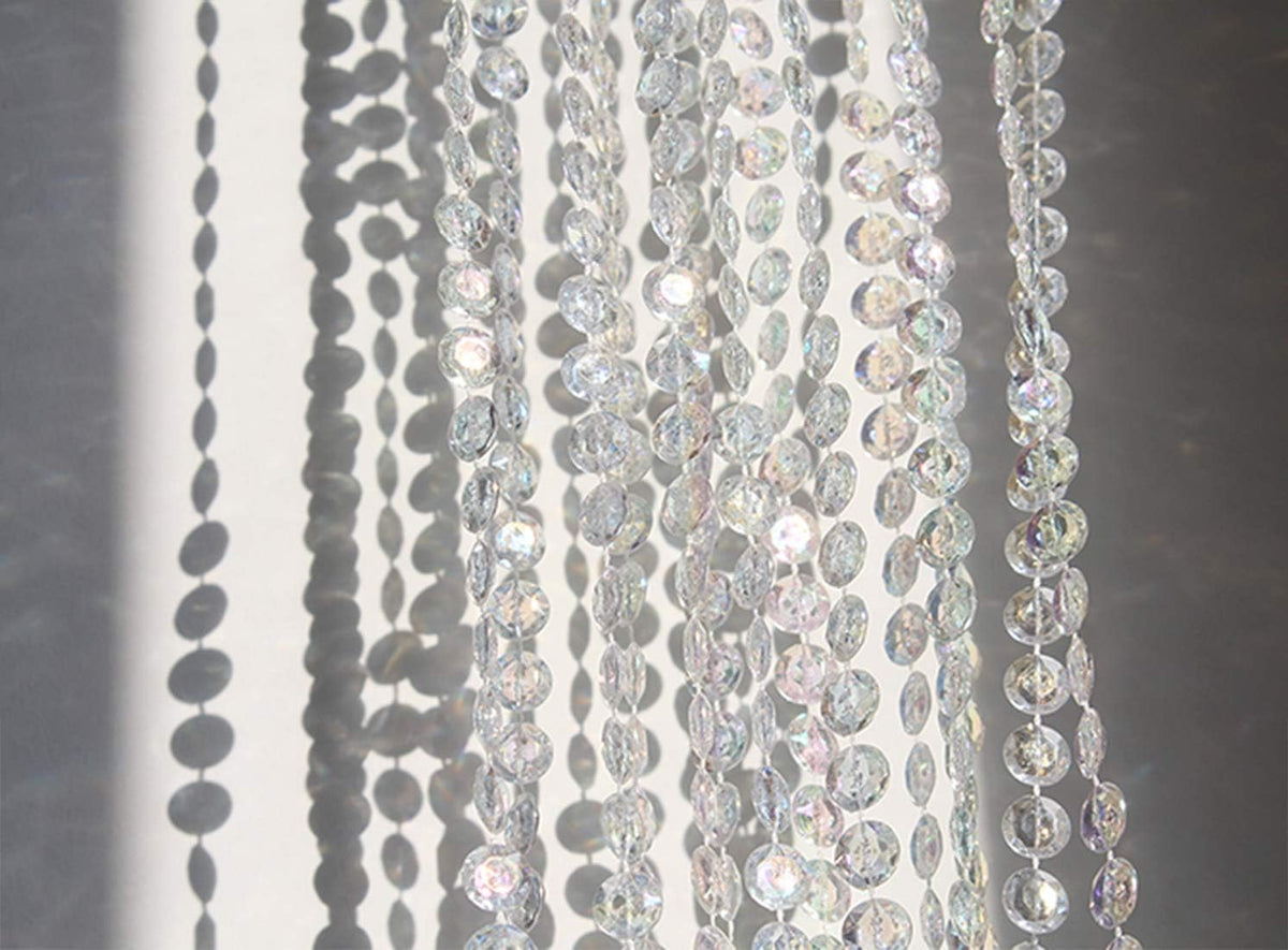 200 ft Crystal Beads by The Roll Crystal Bead String Chain Crystal Garland Roll for Wedding Party Decorations