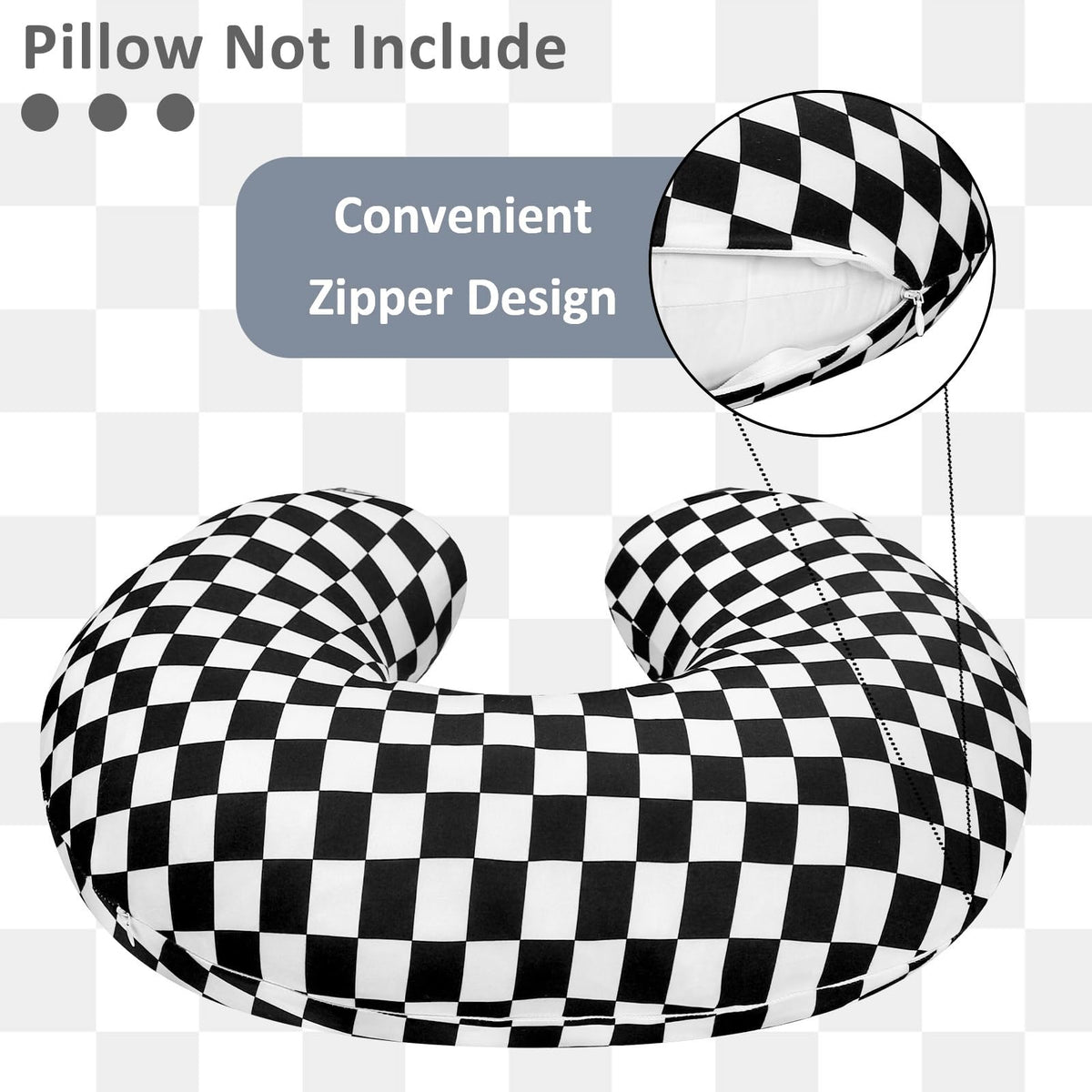 2 Pack Nursing Pillow Cover, Stretchy Removable Case for Breastfeeding Pillows, Ultra Soft Comfortable Slipcover for