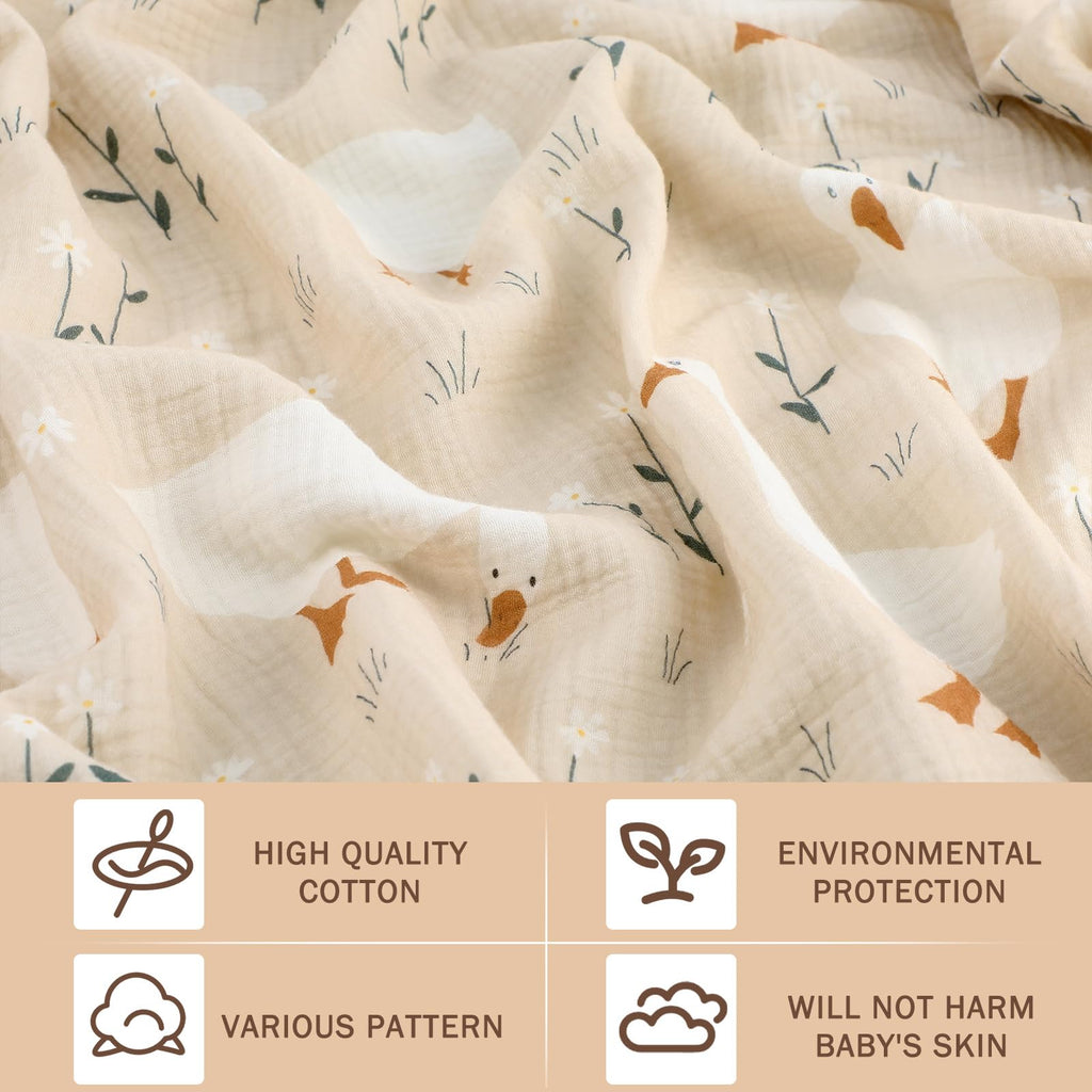 Goose Crib Bedding Set of3 with Sheet Quilt Bed Skirt