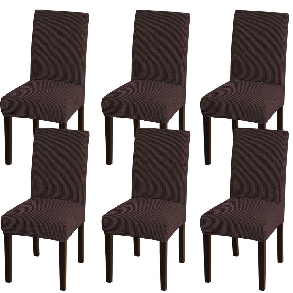 Dining Room Chair Covers, Stretch Parsons Chair Slipcover Set of 6 Washable Kitchen Dining Chair Cover Removable