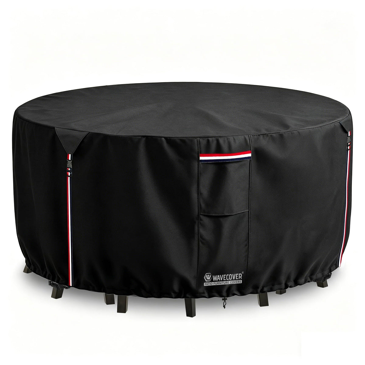 84 Inch Round Patio Table Cover, 600D Heavy Duty Waterproof Outdoor Furniture Cover - Fits Round Patio Table