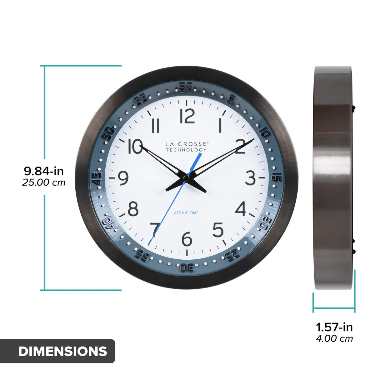 Inspired Nelson Style Atomic Wall Clock, Metal, 10" (404-54667)