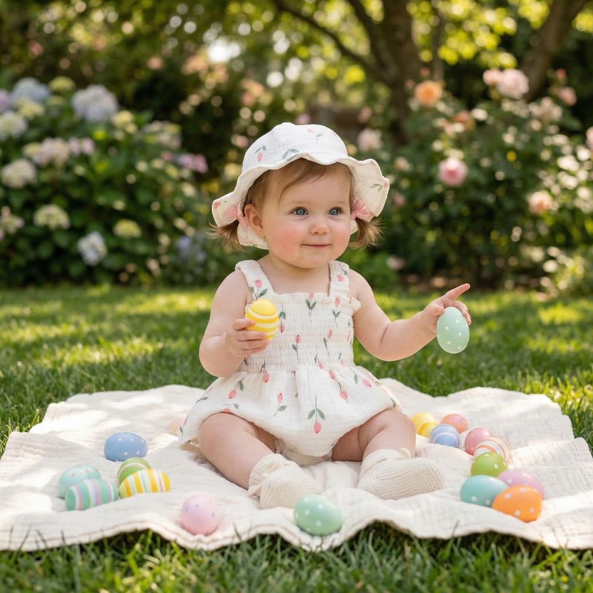 Baby Girl Smocked Romper Dress Summer Outfit Clothes