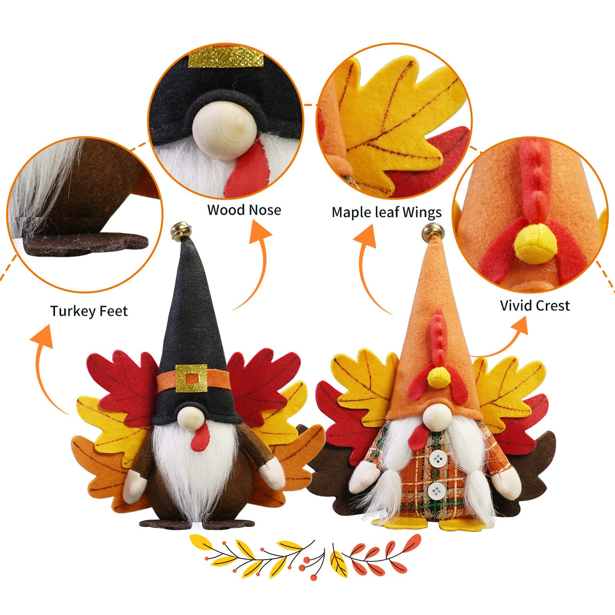 Thanksgiving Decorations, Thanksgiving Gnomes, Fall Gnomes, Turkey Decorations