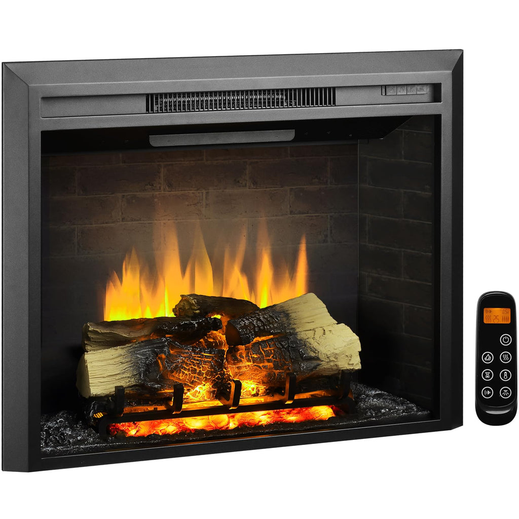 LegendFlame Carl 30" W Electric Fireplace Insert, Fireplace Heater 750/1500W, Fire Crackling Sound, Remote