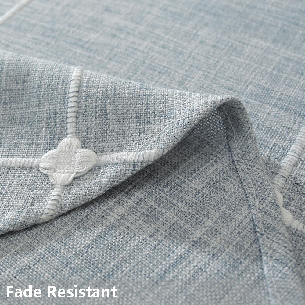 Blue 70 Inch Round Tablecloth Farmhouse Outdoor Picnic Table Cover
