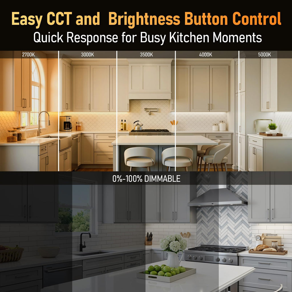 Ultra-Slim LED Under Cabinet Lighting Fits 24" Cabinets