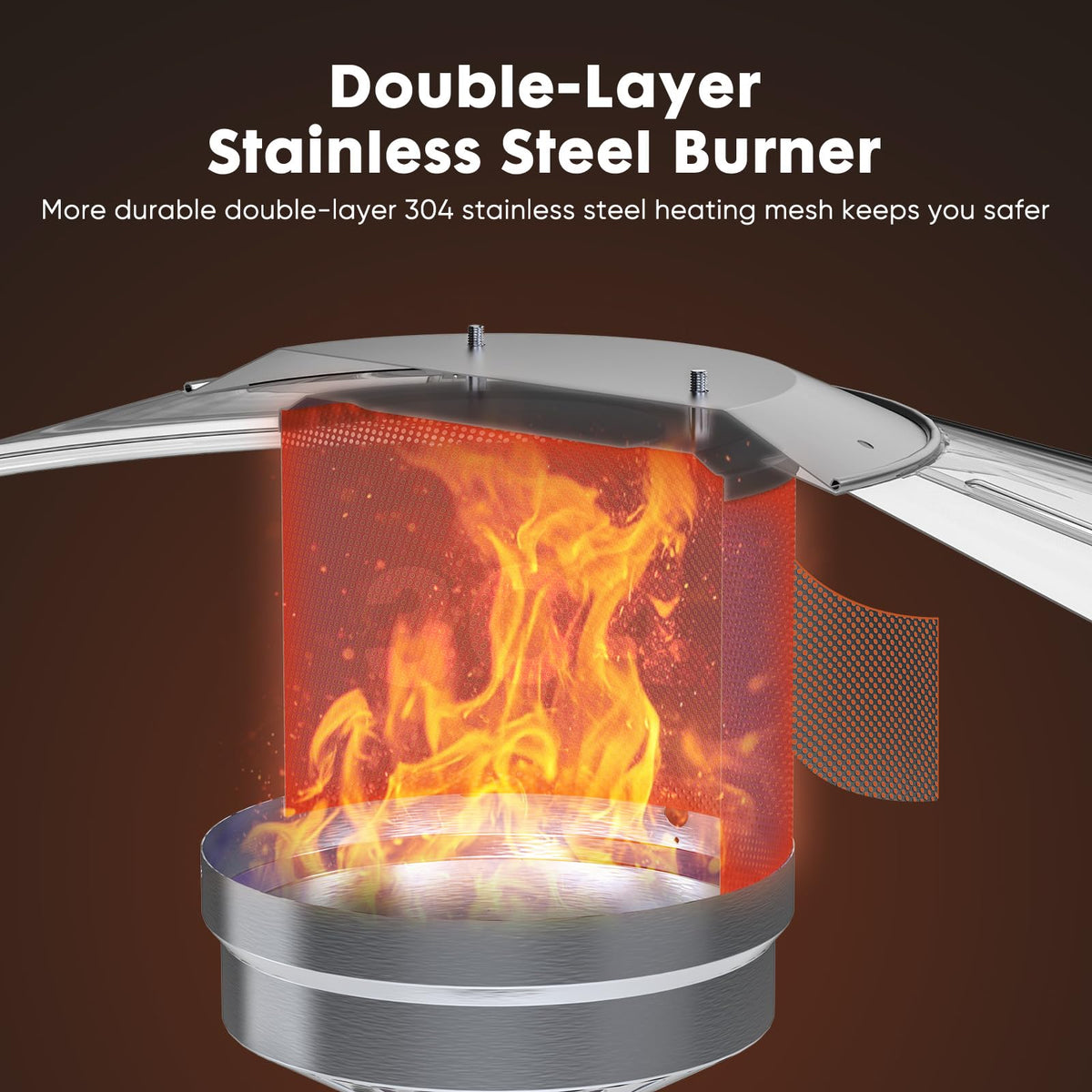 48, 000 BTU Patio Heater with Wheels Heater for Outdoor Use
