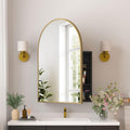 Medicine Cabinets, Gold Arched Medicine Cabinet Recessed or Surface Wall-Mounted,Modern Bathroom Vanity Mirror with