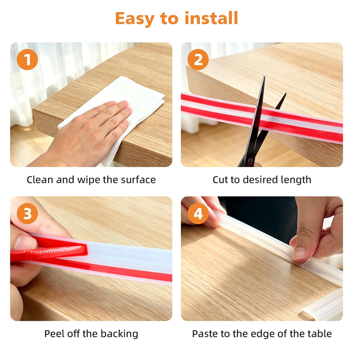 Edge Protector 100% Silicone Baby Proofing Corner Protectors Guards 13ft