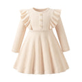 Toddler Girl Fall Dress Knit Ruffled Sweater Dresses Kids Clothes & Outfits