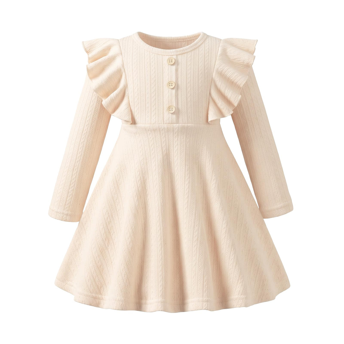Toddler Girl Fall Dress Knit Ruffled Sweater Dresses Kids Clothes & Outfits