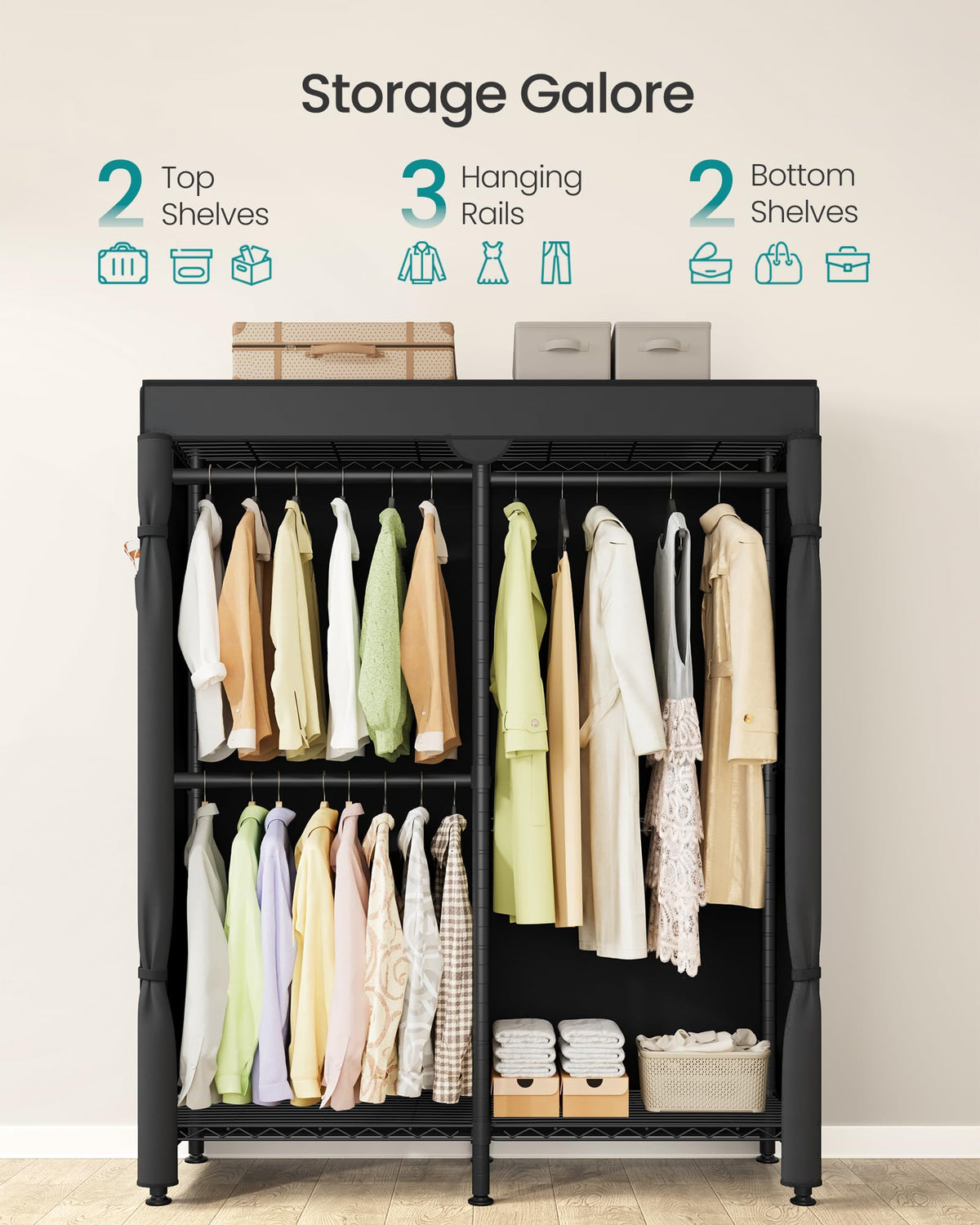 Closet Organizers and Storage, Clothes Rack with Shelves