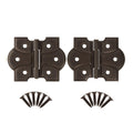 Antique Brass Butterfly Hinges with Removable Pin - Pack of 20 - Surface Mount Cabinet Door Hinges - (10)