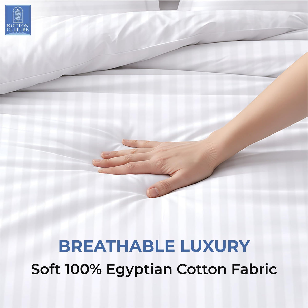 3 Pc Twin Size Duvet Cover Set- 100% Egyptian Cotton 600 TC Ultra Soft Premium Durable Comforter Cover Zipper Closure