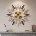Inspired Nelson Style 30 Inch Large Wall Clock Gold Mid Century Modern Sunburst Wall Clock