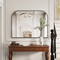 Black Arched Top Wall Mounted Mirror 48"x30"