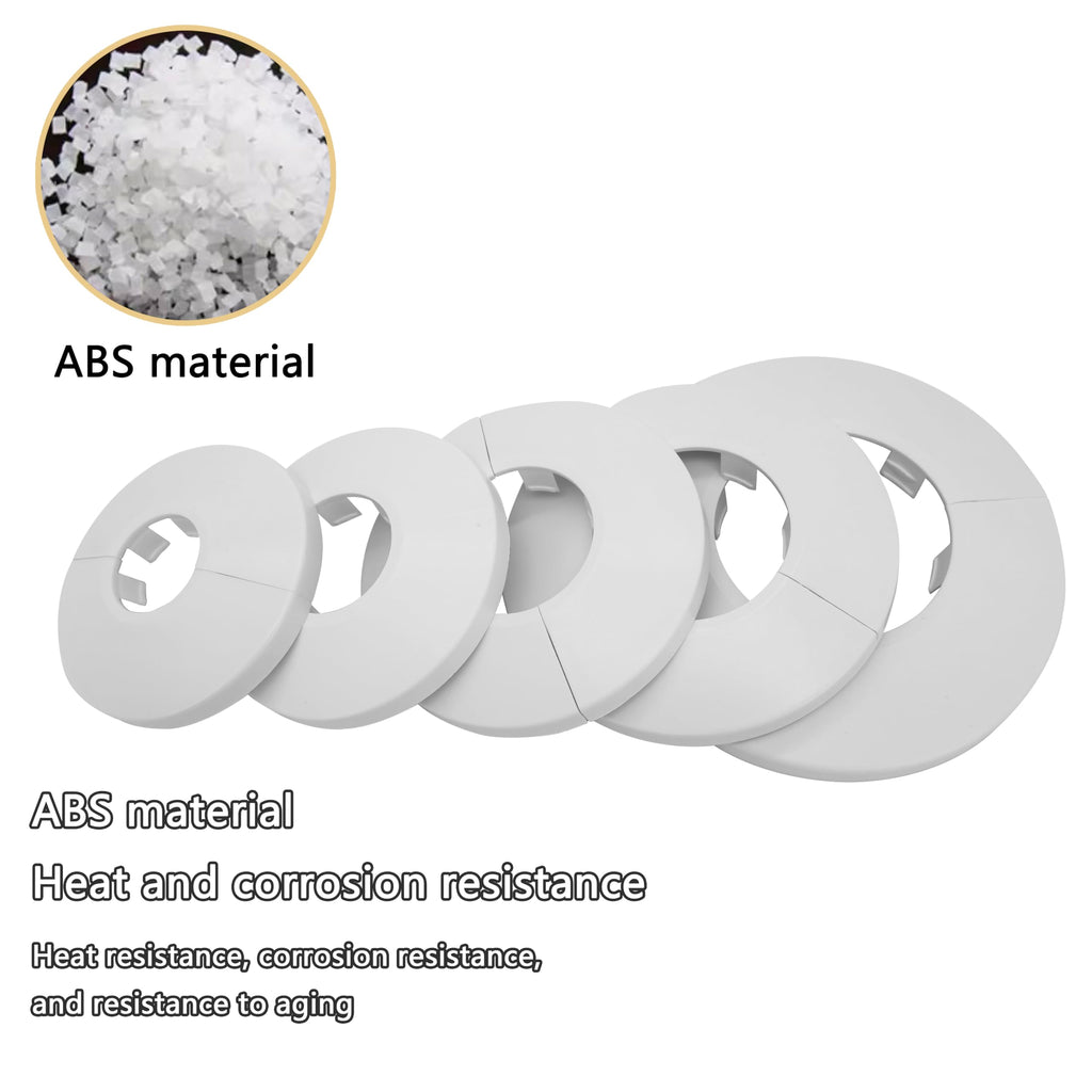 Flange Pipe Cover Decoration 2 Pack, ABS Wall Split Flange, Round Escutcheon Plate for 0.79"/ 20mm Diameter Pipe