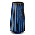 Ceramic Vase, 7.8 Inch Modern Ribbed Glossy Decorative Vase, Flower vase Decor, Living Room, Bedroom, Office Decor