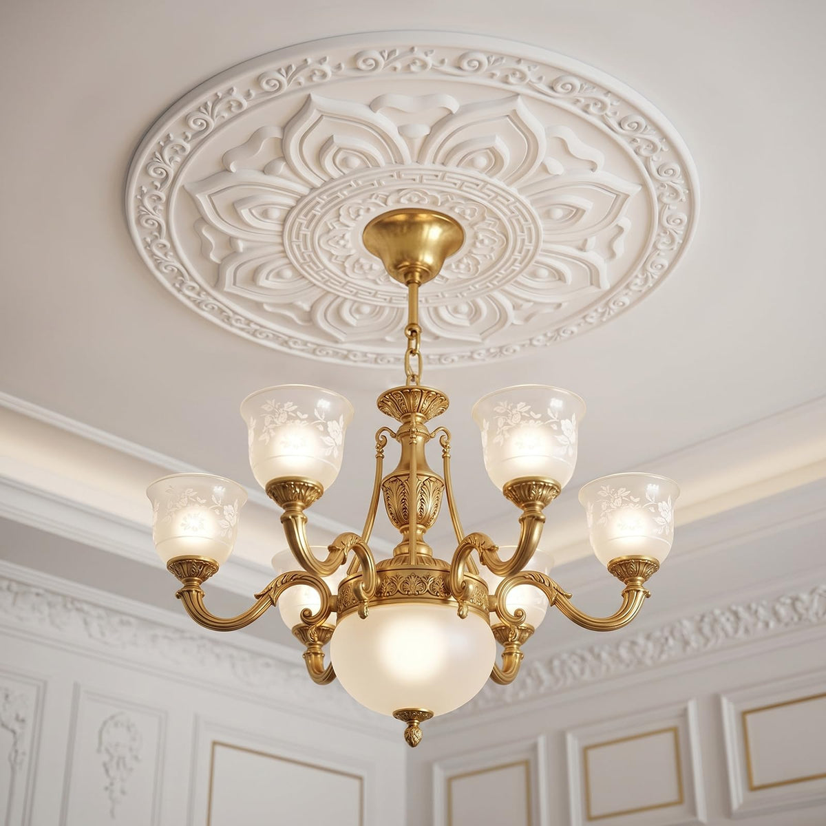 24" OD x 4.72" ID Large Chandelier Ceiling Fan Medallion