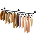Wall Mounted Clothes Rack, 72.5in Industrial Pipe Clothing Rack for Hanging Clothes, Heavy Duty Garment Rack Wall