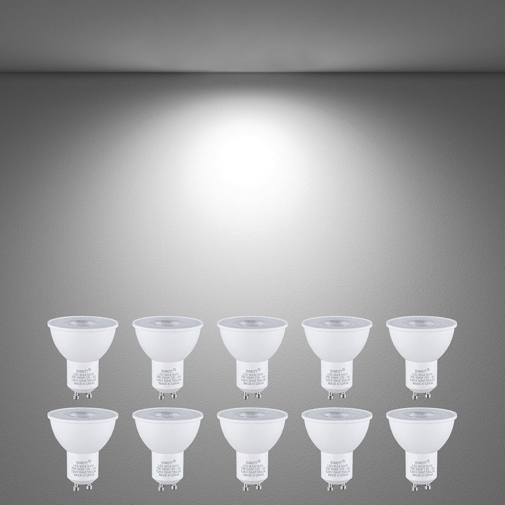 Light Bulbs MR16 led Light Bulb GU10 led Bulb 5000K 10Pin Energy Efficient 7W 550Lumens 120V, Range Hood, Living