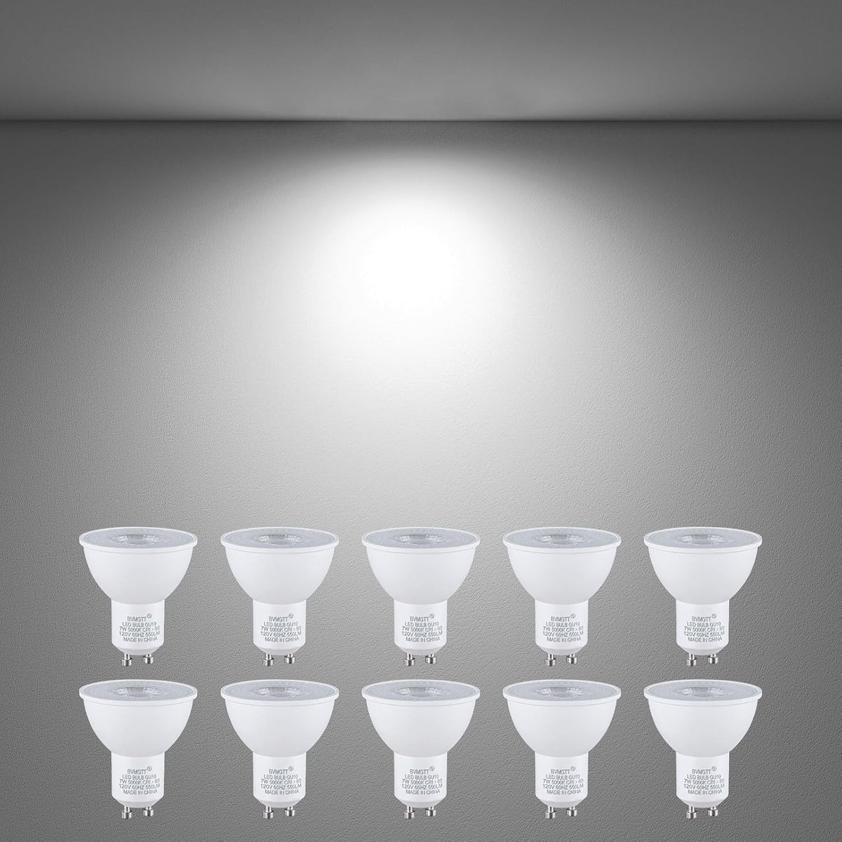 Light Bulbs MR16 led Light Bulb GU10 led Bulb 5000K 10Pin Energy Efficient 7W 550Lumens 120V, Range Hood, Living
