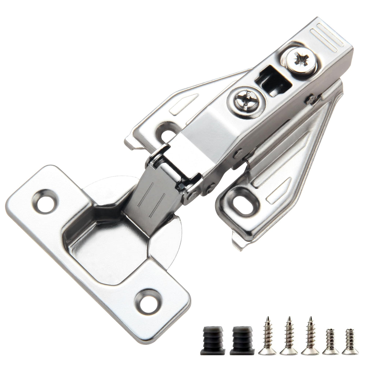 10 Pack Full Overlay Face Frame Soft Close Hinges, 105° 3-Way Adjust