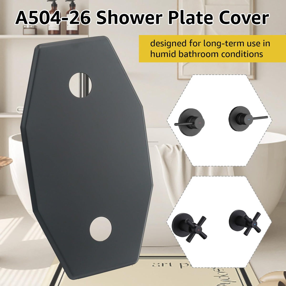 Shower Plate Cover Two Holes for Shower Valves Cover Plate