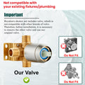 8-Inch Shower Faucet Set with Tub Spout and Valve,Brushed Nickel