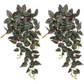 Fake Hanging Plants Artificial Hanging Plants 26" Faux Wandering Jew Hangings Leaves Plant for Wall Shelf Home Indoor