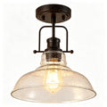 Rustic Seeded Ceiling Light Farmhouse Rust Semi Flush Mount Ceiling Lights, Kitchen Lighting Fixtures Ceiling Lamp