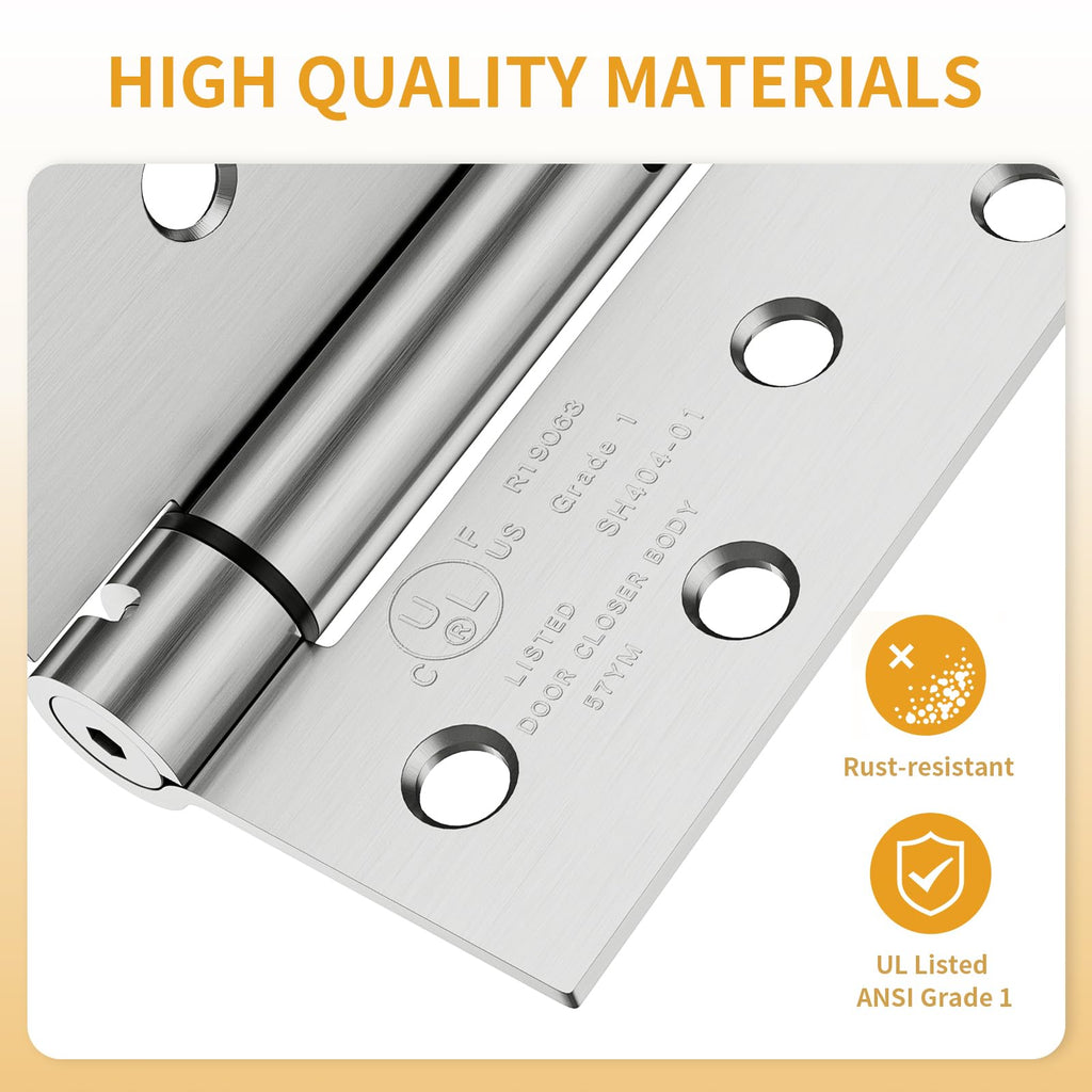 3 Pack Spring Hinges Self Closing 4 Inch, Self Closing Door Hinges