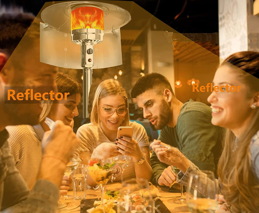 Patio Heater Reflector Shield Heat Focusing Reflector Outdoor Heaters Propane Heater Propane Heaters Indoor Heat Lamp
