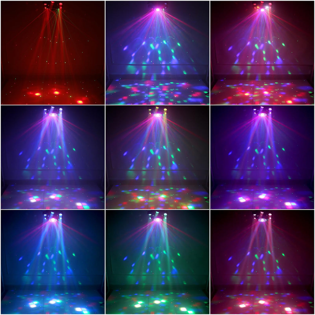 6 Arm Moving Head DJ Lights for Party Remote Control