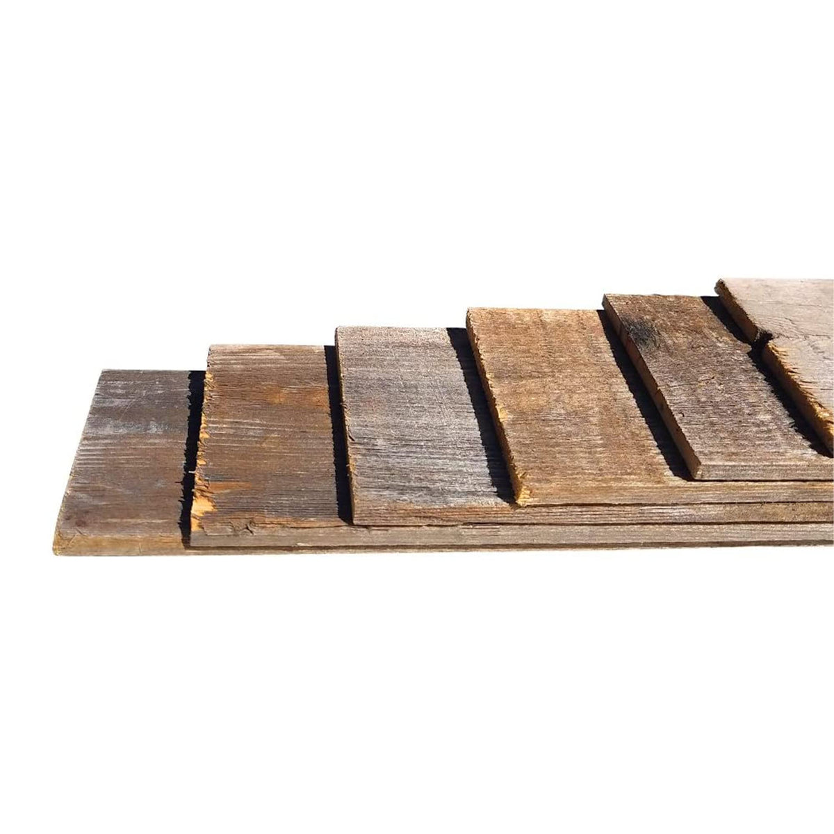 Real Wood Nail Up Application Rustic Reclaimed Naturally Weathered Barn Wood Accent Paneling Board Planks Walls (8