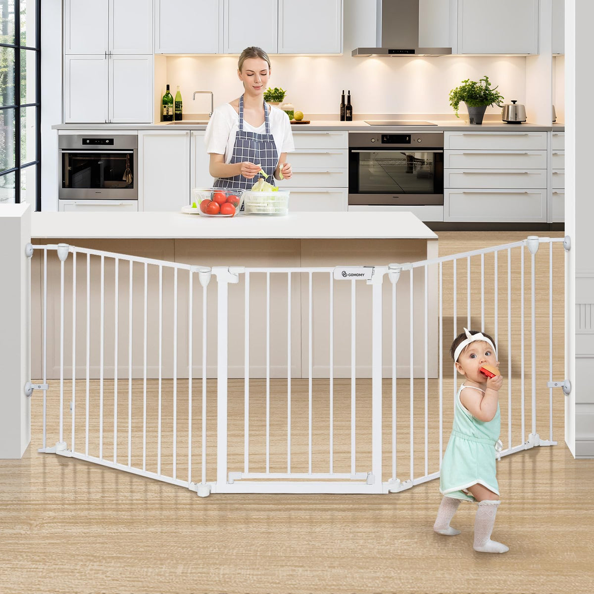 80" Extra Wide Baby Gate, Dog Gate Stairs Doorways