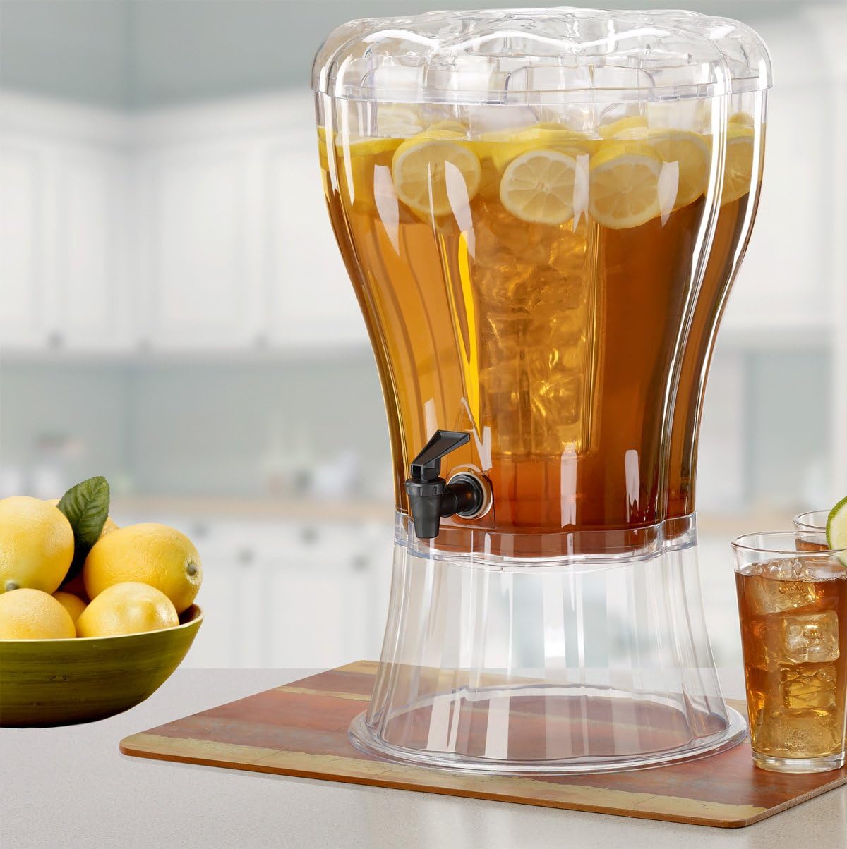 3.5 Gallon Beverage Dispenser with Stand, Spigot and Ice Cone