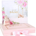 Luxury Baby Girl Memory Book Set - Keepsake Journal & Milestone Album from Pregnancy to Age 5 with Premium Gift Box