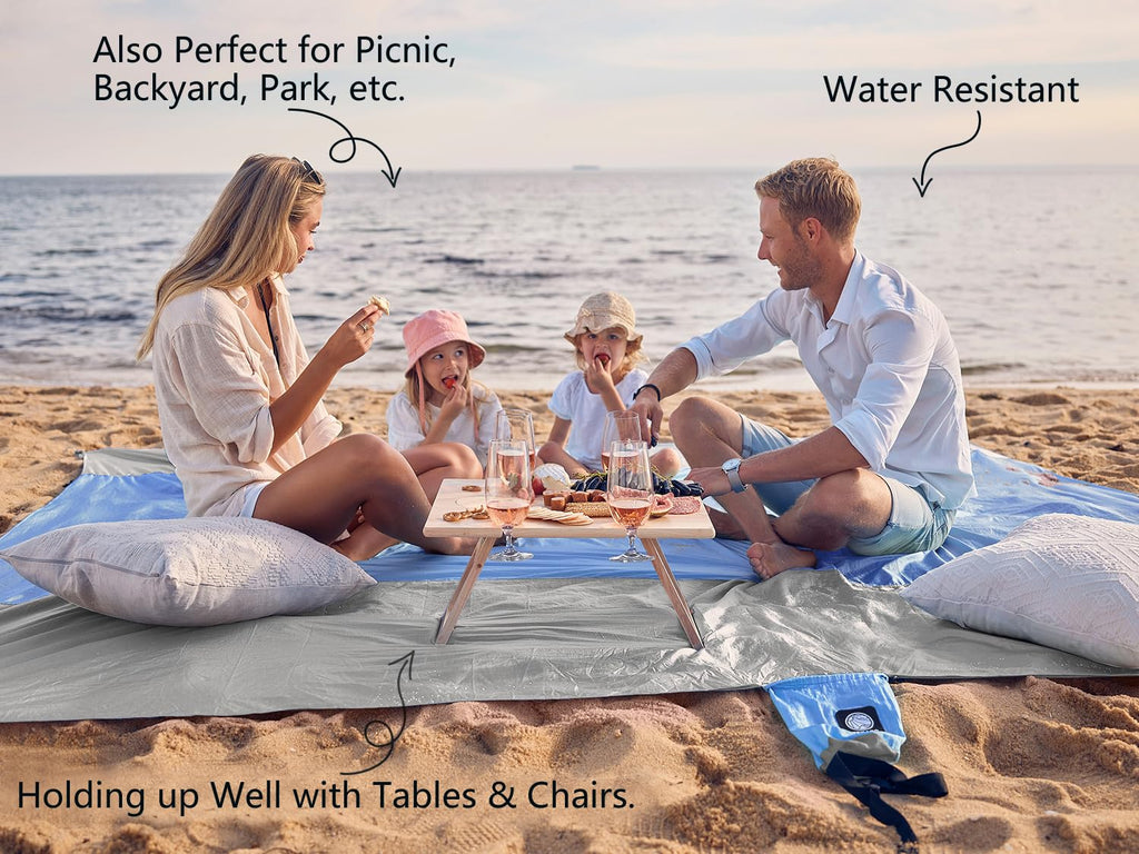 Beach Blanket Sandproof Waterproof, Extra Large Beach Mat