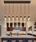 14-Light Modern Rectangular Chandelier for Living Rooms and Long Dining Tables